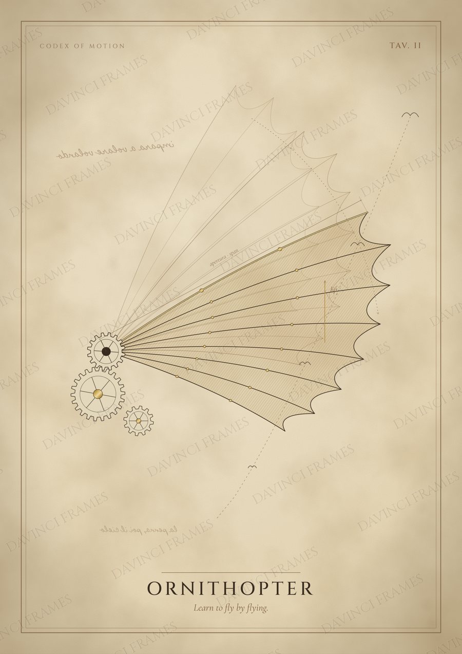Ornithopter · Tav. II — preview of your chosen frame