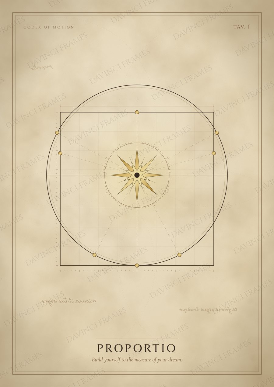 Proportio · Tav. I — preview of your chosen frame